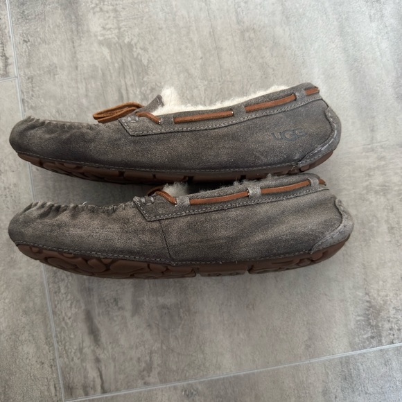 UGG Dakota Shearling Wool Moccasin Slippers Cozy Gray Size 8 - Picture 5 of 11